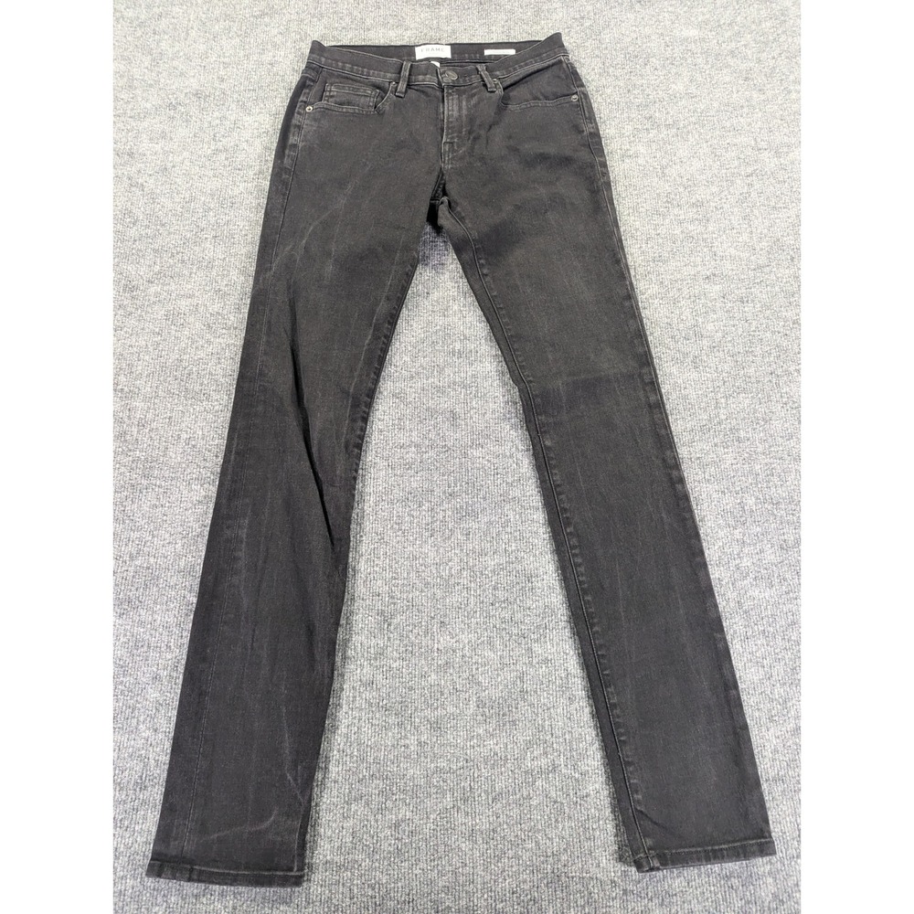 Frame Denim L'Homme Skinny Mens Jeans 29 Noir Black LMHK795 Made in USA